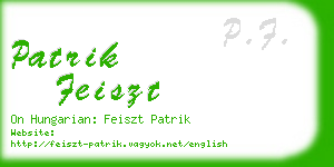 patrik feiszt business card